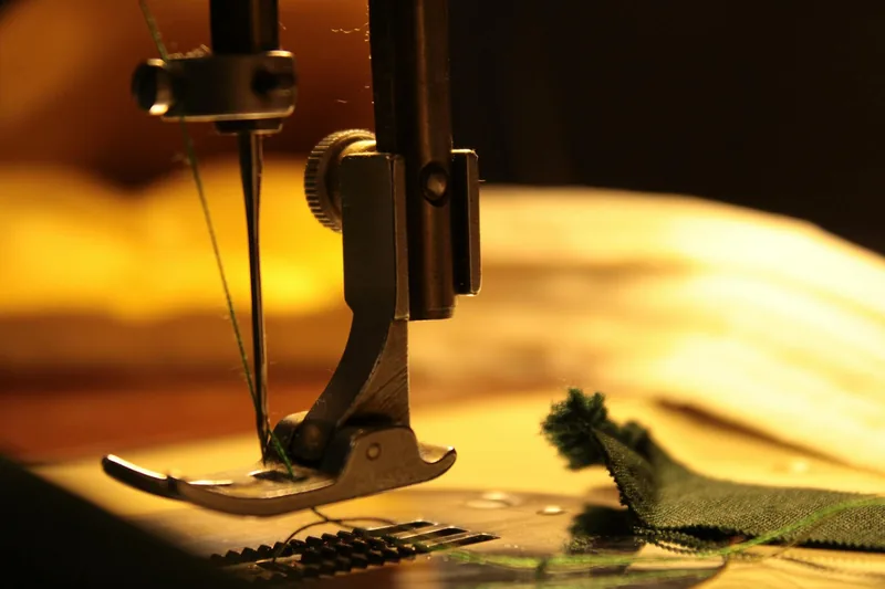 Industrial sewing machine needle in action — Supreme value-line head